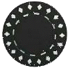 Black poker chip. Black poker chip